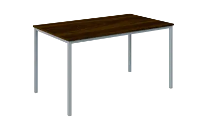 JPT 140 Jídelní stůl 1394 x 800 mm, deska ořech královský / podnož stříbrná